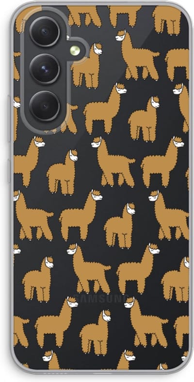 Case Company® - Hoesje geschikt voor Samsung Galaxy A54 hoesje - Alpacas - Soft Cover Telefoonhoesje - Bescherming aan alle Kanten en Schermrand