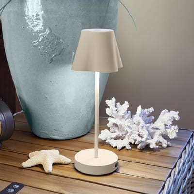 LOBERON Oplaadbare tafellamp Tenari wit