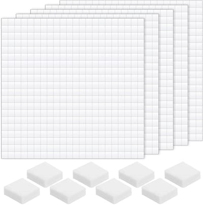 Dailygoods- Schuimtape Dubbelzijdig - 2000 Stuks - 5 Vellen - 5x5 mm - EVA - Voor Knutselen - Plakband
