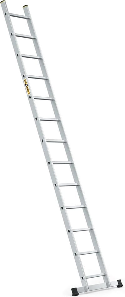 Stepladder Aluminium 13 Treden Met Ladderhaken - Tot 150 kg - Lichtgewicht En Corrosiebestendig - EN131