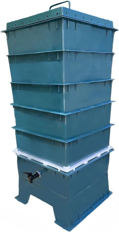 Wormcompostbak met 5 laden - Duurzaam en Efficiënt voor Thuisgebruik