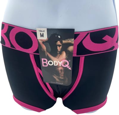 BodyQ Sexy Heren Boxershort – Zwart/Roze – Erotische Herenlingerie – Maat XS