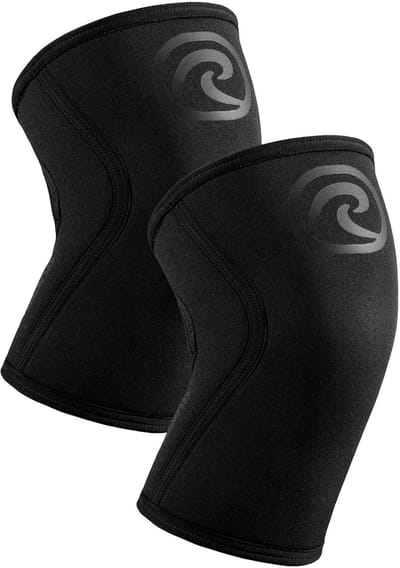 Kniebeschermers Fitness - Knie Support - Krachttraining Gewichtheffen - 7mm Dik Neopreen - Maat S - Carbon Zwart