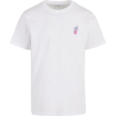 Mister Tee - Good Vibes Drink EMB Heren Tshirt - XS - Wit