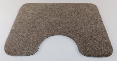 PRIMA - Soft - WC mat - beige - taupe - 50x60cm - antislip - met uitsparing 21cm