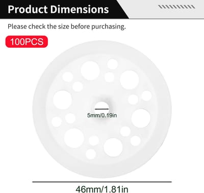 Polypropyleen Sluitringen 46 mm - 100 Stuks voor Bevestiging en Ondersteuning van Isolatieplaten