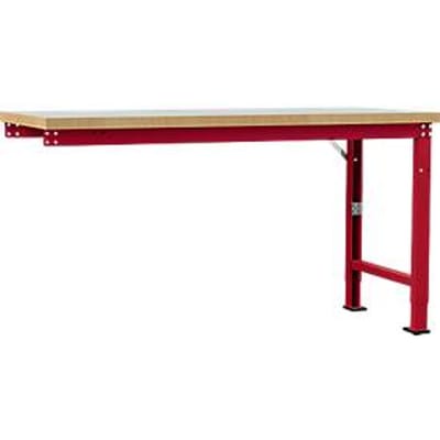 Manuflex aanbouw-werkbank Profi speciaal, tafelblad kunststof, 1750 x 700 mm, robijnrood
