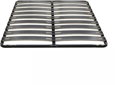 Vente-unique Bedbodem met latten 160 x 200 cm - 2 x 9 latten - Antislip - Zonder poten - Zwart - MONTIANO van YSMÉE