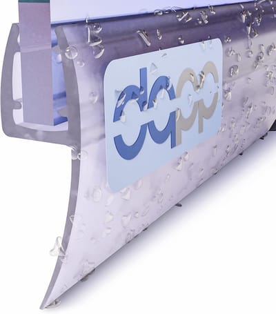 Doucheafdichting - Waterafvoerprofiel - Douche afdichten - Hoge pvc kwaliteit - 200 cm - Transparant