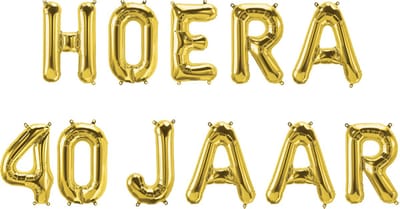 Foil balloon kit - Hoera 40 jaar