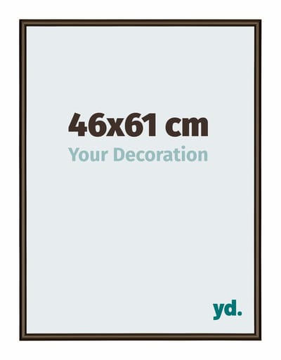 Your Decoration - Fotolijst 46x61 cm - Aluminium - Walnoot Structuur - New York