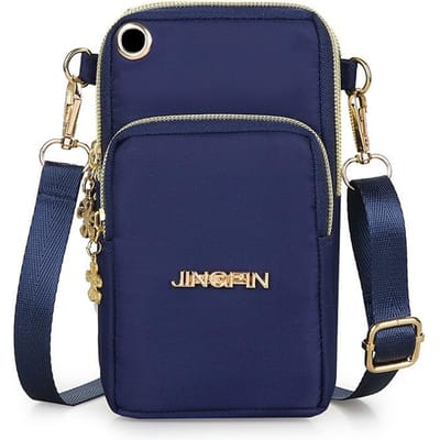 Mini Crossbody Telefoonhoesje voor Dames, Verstelbare Riem, Verticaal & Draagbaar met Polsband, Casual Telefoonhoesje | Minimalistisch Ontwerp, Kleine Crossbody Tas
