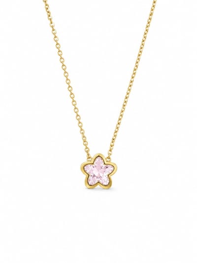 Ketting Ster Meisje Goudkleurig- Ketting Ster- Ketting met ster- Meisjesketting met sterretje- Stainless Steel- LiLaLove- Kind- Cadeau Meisje- Roze