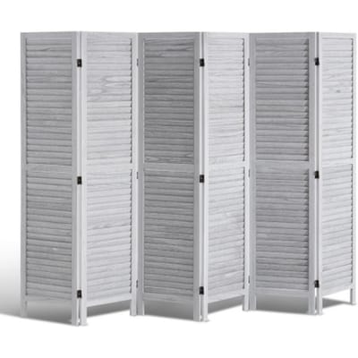 VEVOR kamerscherm, 6 panelen houten opvouwbaar privacyscherm, 242 cm lange kamerscherm, draagbaar decoratief scherm voor kamerafscheiding in Europese stijl voor thuis, restaurant, slaapkamer