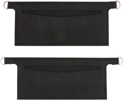 Famanu – 2 Stks Mini Portemonnee Insert Vilt Handtas Organizer Zwart Zachte Clutch Bag Liner Divider Pocket Binnen Converteren Conversie Kit met D Ringen voor Portemonnee Crossbody Sarah Portemonnee