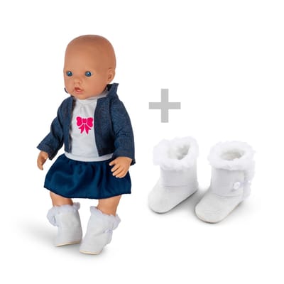 Isa's Friends® - Poppenkleding - Kleertjes geschikt voor o.a. BABY born - 43 cm - Setje met Schoenen