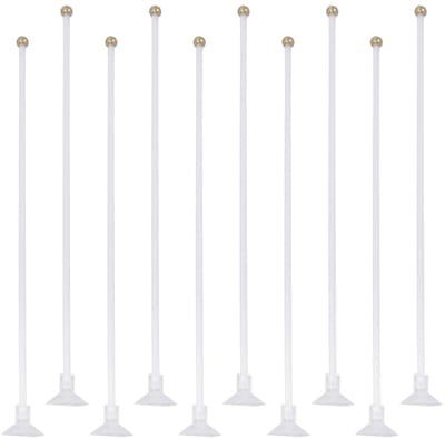 Dailygoods- Bannerhouder 10 Stuks - Decoratieve Vlaggenhouder - Tafelvlaggen - Zuignap - Kunststof - 31,5 x 3 x 3 cm - Vlaggenmast