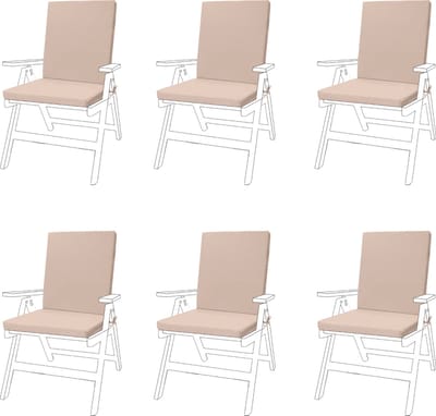 Stoel Zitkussen voor Tuin - Hoge Rug Tuinkussen - Zitkussen Ergonomisch - Tuinstoelkussens met Lint - Buiten Tuin Stoelkussen - Zitkussens 44cm x 100cm