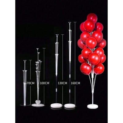 Kits de Support d'Arche à Ballons 70/100/130/160cm, Incluent Support de Ballon de Table & Base Auto-Adhésive, Support de Colonne à Ballons, Accessoires de Ballons, Pour Mariage Bir 70cm Single Tube Balloon Stand multicolore