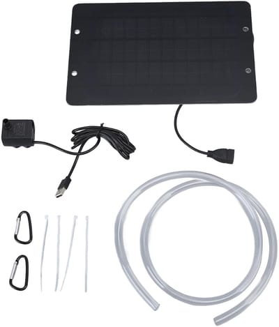 Dailygoods- Zonnewaterfontein Op Zonne-energie - Vogelbadfontein - Waterpomp - USB-interface - 6V 10W - Geschikt voor Terrastuin