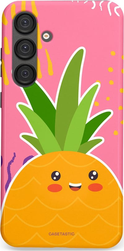 Casetastic Hoesje Geschikt voor Samsung S25 Plus - Stijlvolle Beschermende Duo-layer Case - Zoete Ananasdroom
