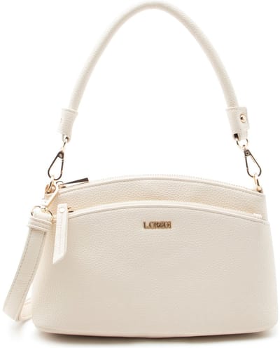 L.CREDI Sibona Schoudertas 25 cm - Dames - creme
