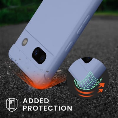 kwmobile telefoonhoesjegeschikt voor Google Pixel 7a - Hoesje van siliconen met telefoonkoord - In lavendel
