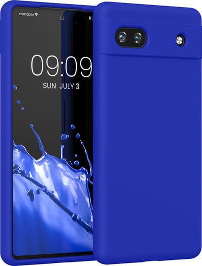 kwmobile telefoonhoesje geschikt voor Google Pixel 6a - Hoesje met siliconen coating - Smartphone case in Baltisch blauw