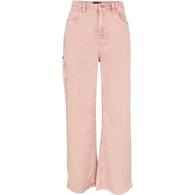 Timberland Cargo-jeans voor dames met hoge taille, wijde pijpen en een gewassen look (Perzik Roze)