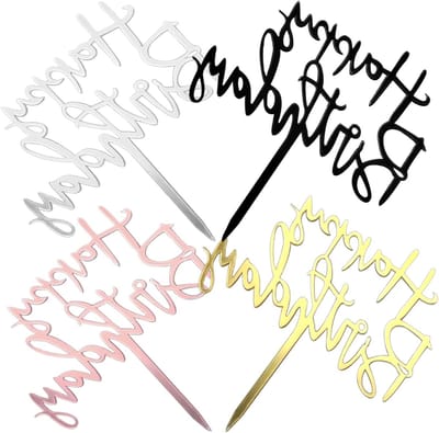 Verjaardagstaart Versieringen voor Kinderen, Acryl Decoratie voor Feestjes, Baby Shower Taart Decoratie (Set van 8)