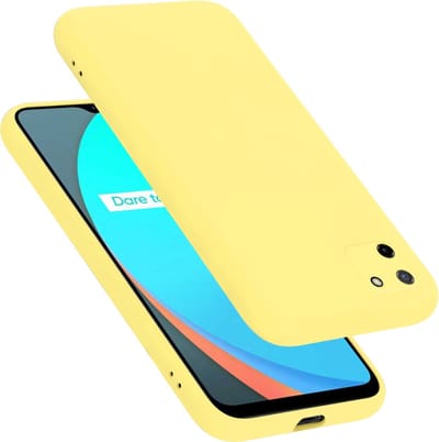 Cadorabo Hoesje geschikt voor Realme C11 2020 in LIQUID GEEL - Beschermhoes gemaakt van flexibel TPU silicone Case Cover