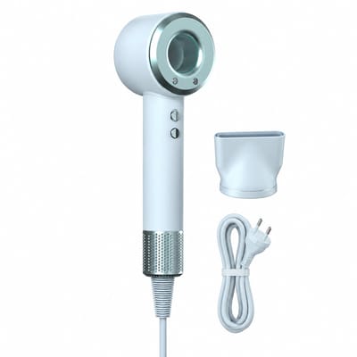 Haardroger - 1400 W - ionische functie en constante temperatuur - enkele blaasmond - sterblauw