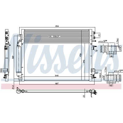 Condensator, airconditioning NISSENS 941084