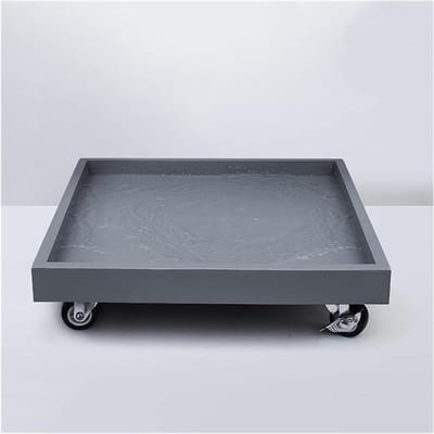 Plantenwagen met Wielen - Rolwagen Planten - Planten Verplaatsen - 360 Graden Draaibaar - 24 cm - Zwart