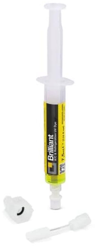 UV Koelmiddel Lekkage Detectie Dyes - 7,5 ml met 1/4 SAE Adapter voor Airconditioning en Koelsystemen