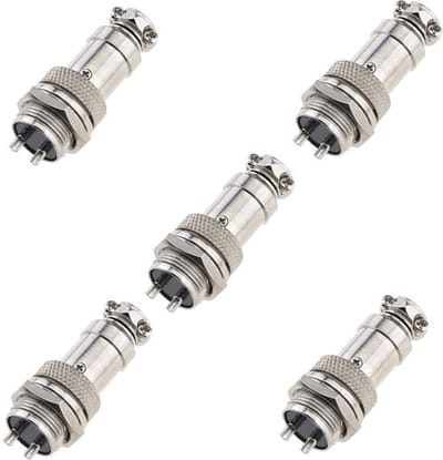 Allecto - Gx16 Aviation Plug - 2-polig - Metalen connector set - 5