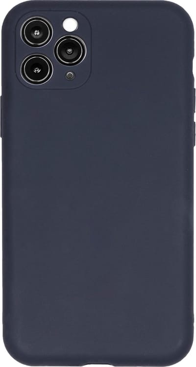 BMAX Siliconen hard case hoesje geschikt voor Apple iPhone 11 Pro Max / Hard Cover / Beschermhoesje / Telefoonhoesje / Hard case / Telefoonbescherming - Donkerblauw