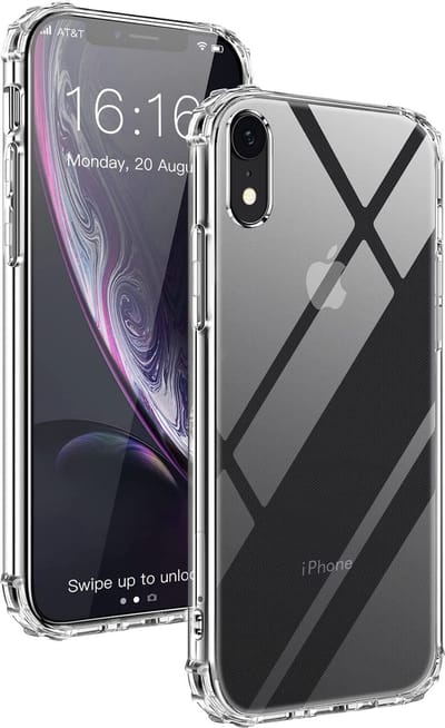 Hoesje geschikt voor iPhone XR - Clear Anti Shock Hybrid Armor Case Siliconen Back Cover Hoes Transparant