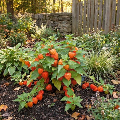 Bloomique - Set van 6 - Physalis Alkekengi Franchetii - Lampionplant - Winterhard - Vaste plant - 10-20 cm hoog - 9 cm pot
