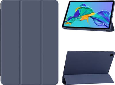 Hoes Geschikt voor Samsung Galaxy Tab A9 Plus / A11 Plus hoes – tri-fold bookcase met auto/wake functie - 11 Inch – Donkerblauw