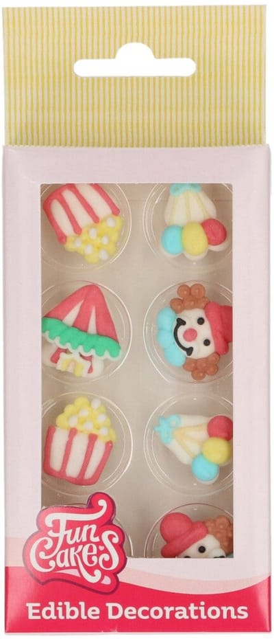 FunCakes Suikerdecoraties - Circus - Set/8 - Eetbare Taartdecoratie