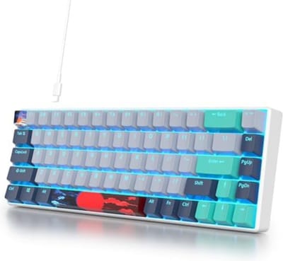 Gaming Toetsenbord 60% - Gaming Keyboard 60% - Gaming Toetsenbord 60 Procent - Gaming Toetsenbord Meganisch - Rood