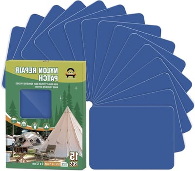 Set van 15 Zelfklevende Patches 9 x 12 cm Waterdichte Reparatie Patches voor Tent, Donsjack en Slaapzak