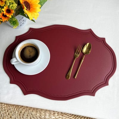 1 STKS Kunstleer Placemat Keuken Eettafel Onderzetter Zwart Groen Placemat Tafelgerei Café Onderzetter