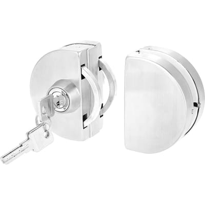 Roestvrij Staal 10~12mm Glazen Deurslot met Sleutels Open/Dicht Thuis Hotel Badkamer Gebruik white