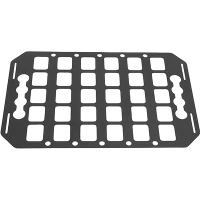 Laadbak Molle Paneelrek 12,5x8x0,08 inch Aluminium L-spoor Molle Paneel Organizer voor Auto's SUV's Pick-ups Campers gray