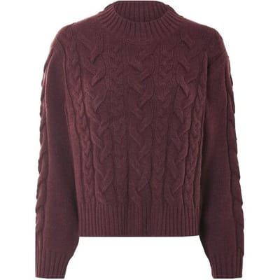 esmara Grofgebreide dames trui (Bordeaux, XS (32/34))
