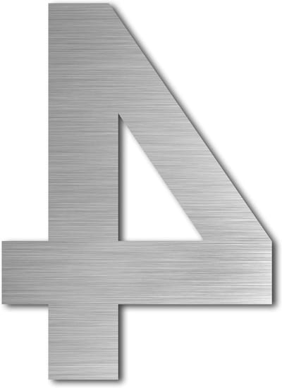 Huisnummer Zilver - Adrescijfer Deurnummer - Buiten Zichtbaar - Roestvrij Staal - 152mm Hoog - Zilver