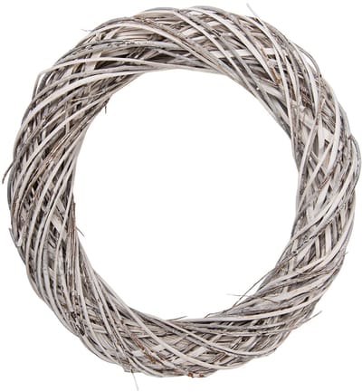 Clayre & Eef Krans Ø 50x9 cm Wit Rotan