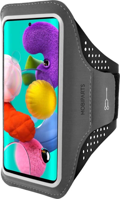 Hardloop Sportarmband geschikt voor Samsung Galaxy A51 - Zwart - Mobiparts
